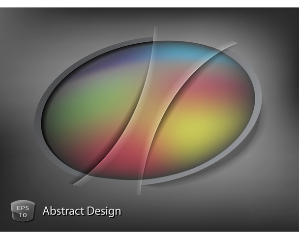 Regenbogen abstraktes rundes Design - Vektor, Bild