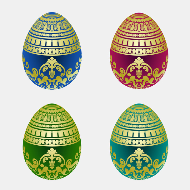 Decorative easter egg colection - ベクター画像