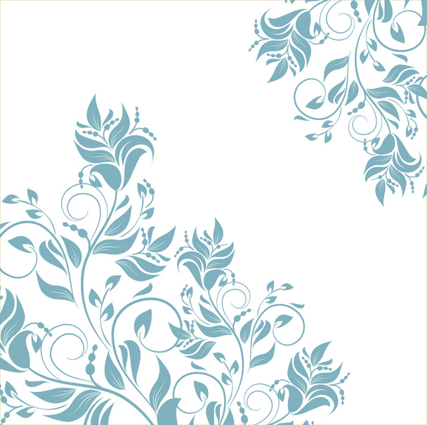 Floral background with decorative branch.  - Vetor, Imagem