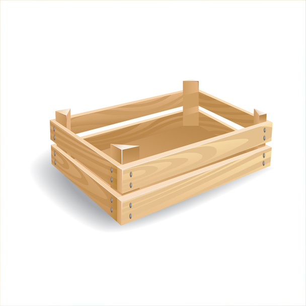 Wooden empty box - Vector, Imagen