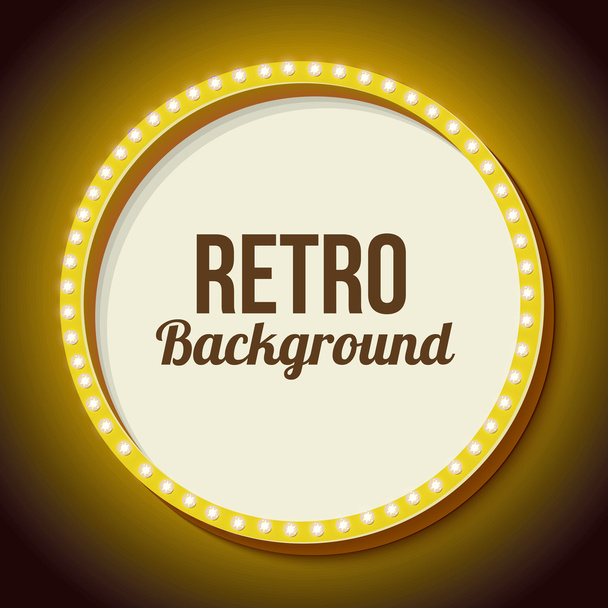 Retro frame circle with neon lights - Foto, imagen
