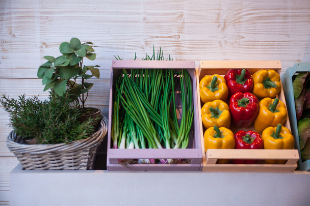 Vegetables in the boxes - Photo, Image