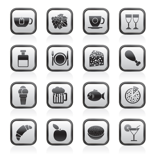 Food, Drink and beverage icons - Vetor, Imagem