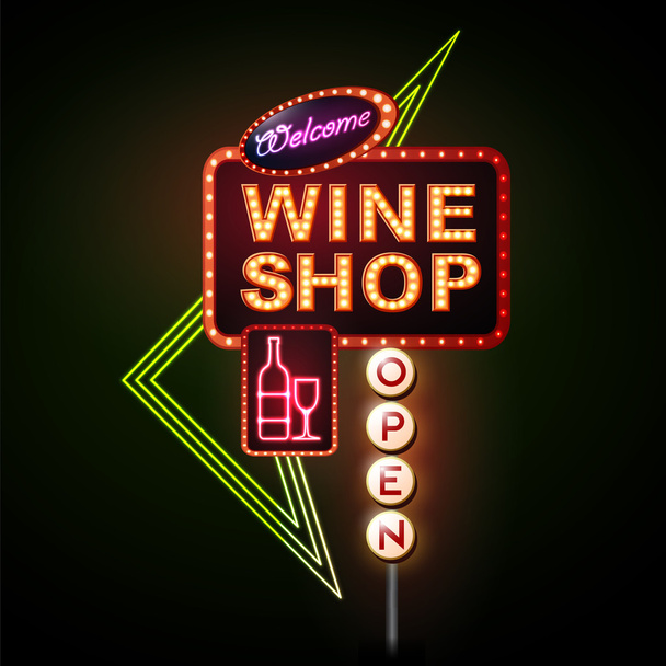 Magasin de vin néon signe
 - Vecteur, image