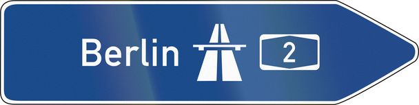 Znak kierunek do autostrad - Zdjęcie, obraz