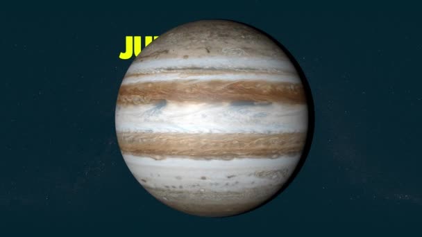 Jupiter, forgó, bolygó a Naprendszerben, a tér - Felvétel, videó