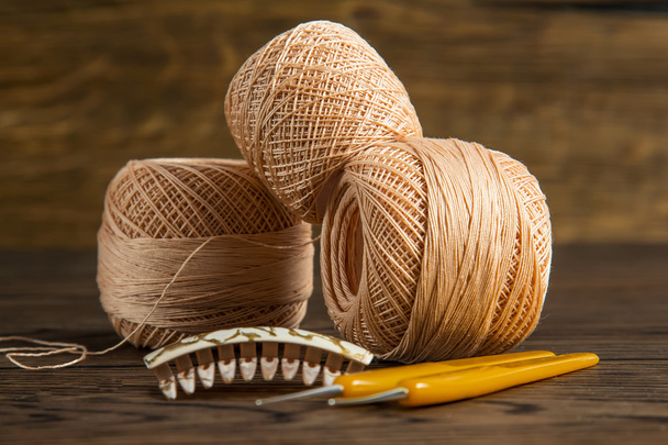 beautiful yarn for knitting Irish lace - Foto, Imagem