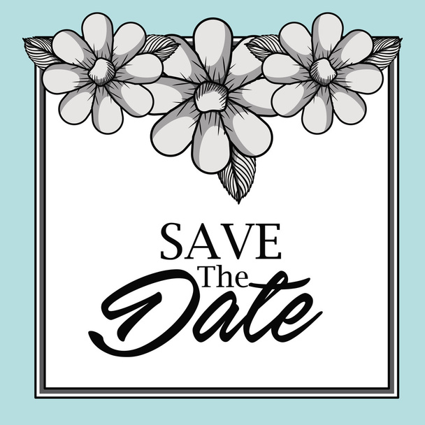 save the date card design - Vector, afbeelding
