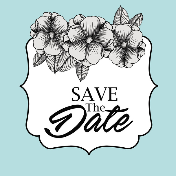save the date card design - Vector, Image