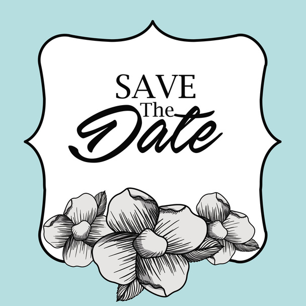 save the date card design - Vector, Image