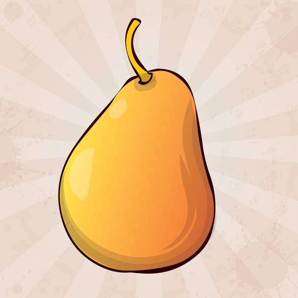  Juicy ripe pear - Вектор,изображение