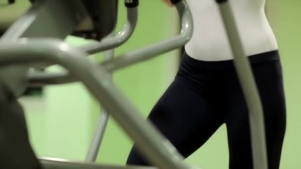 Woman trains in gym.  - Footage, Video