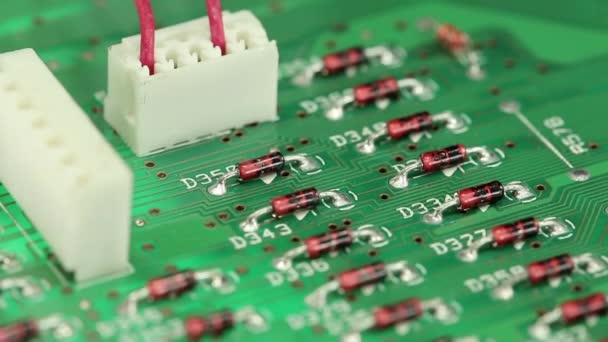 Microcircuito chip com componentes eletrônicos
 - Filmagem, Vídeo