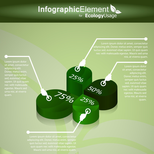 Minimalistic infographic for eclology usage - Vektor, Bild