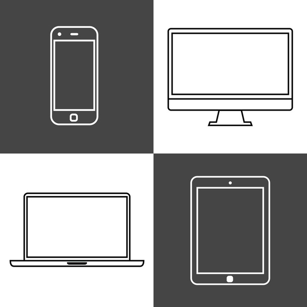Set de dispositivos digitales
 - Vector, imagen