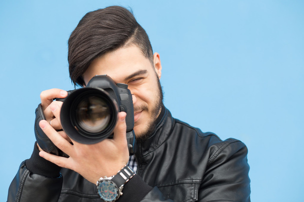 Male photographer photoshooting - Fotoğraf, Görsel
