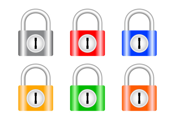 Collection of padlocks - Vector, Image