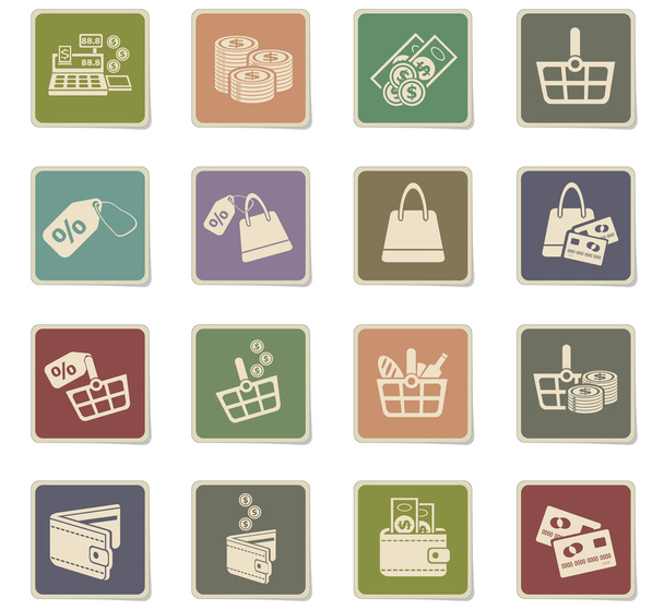 conjunto de iconos de marketing y comercio electrónico
 - Vector, Imagen