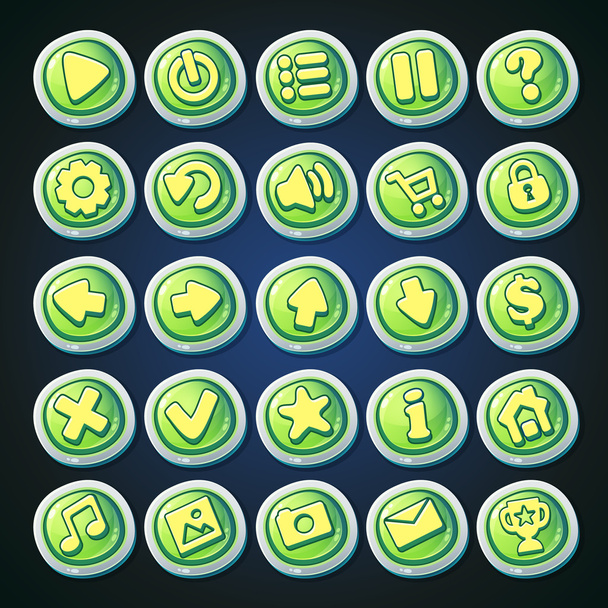 Conjunto de botões de banda desenhada cômico
 - Vetor, Imagem