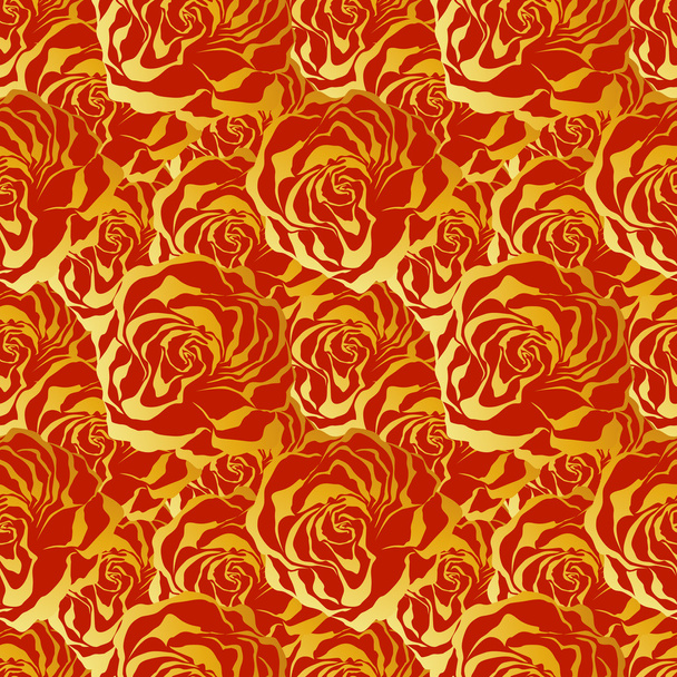 Roses. Seamless colorful vector pattern. - Vektör, Görsel