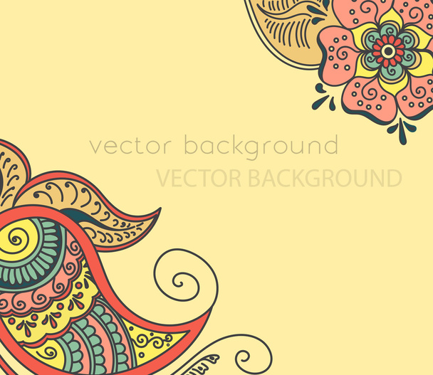 abstract vector pattern of a tattoo henna - Вектор,изображение