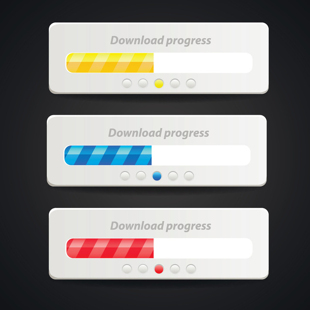 Векторні барвисті смуги завантаження прогресу
 - Вектор, зображення