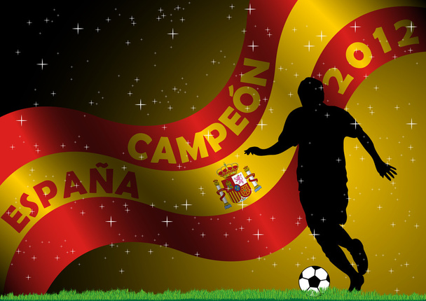España Campeón de Fútbol
 - Vector, imagen