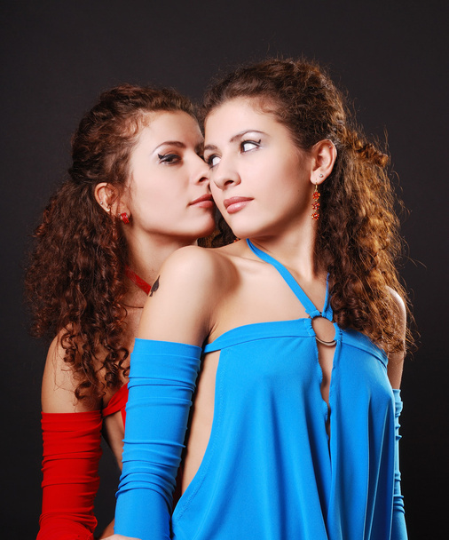 Pretty twins whispering - Photo, Image