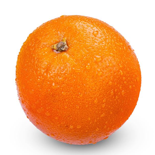Ripe orange isolated on white background - Photo, Image