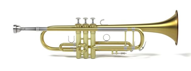 3d rendering of jazz trumpet - Photo, Image