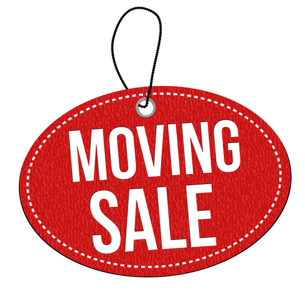 Moving sale label or price tag - Vector, Image