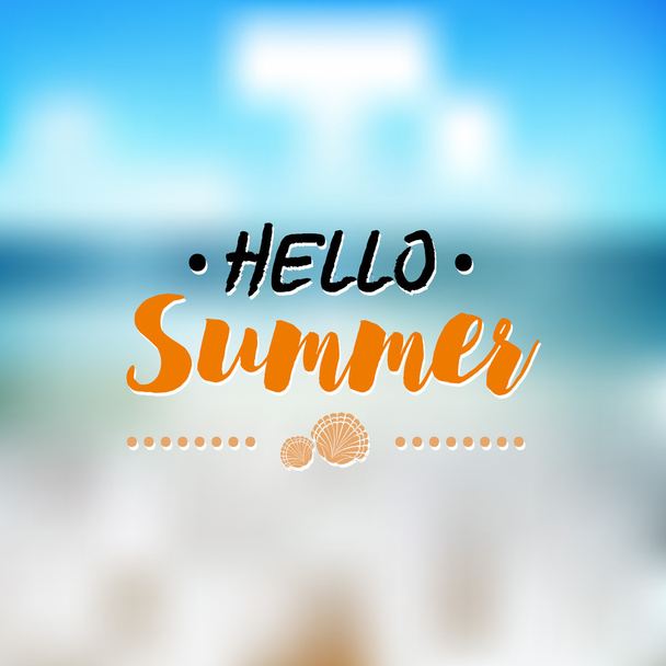 夏の時間のロゴのテンプレート  - ベクター画像