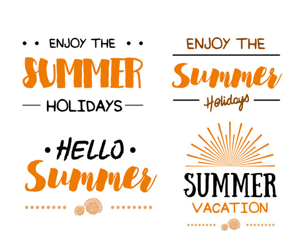Set of Summer Time logos Templates.    - Vektor, kép