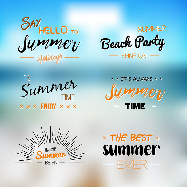 Set of Summer Time logos Templates.    - ベクター画像