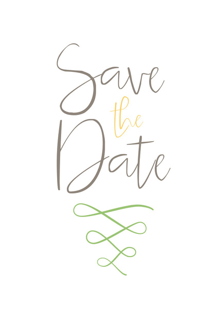 Datum sparen Hochzeitseinladungskarte - Vektor, Bild