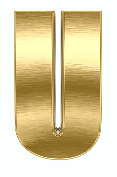 Gold metal letter - Foto, afbeelding