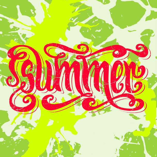 Green and red Summer - Vector, Image