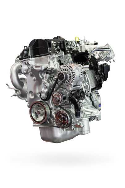 Automotive engine of car isolated on white background.  - Photo, Image