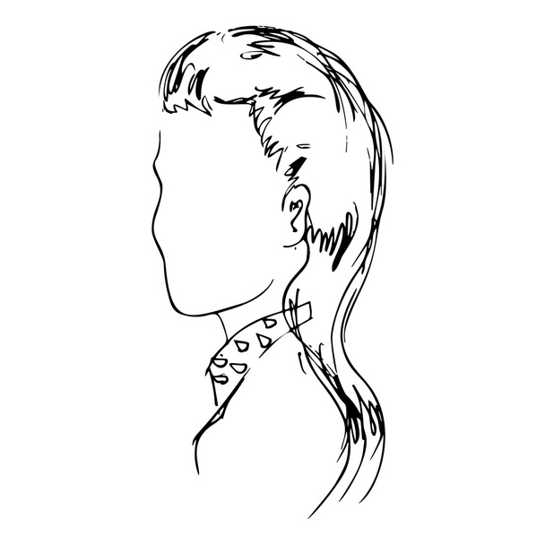 Очертания женского силуэта
 - Вектор,изображение