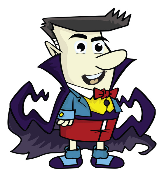 Draculas tvář kreslená postavička  - Vektor, obrázek