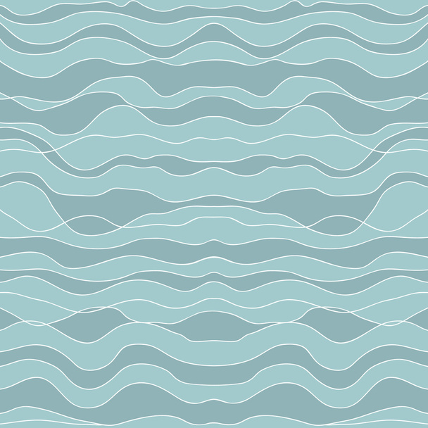 Seamless wave hand-drawn pattern, waves background. Can be used for wallpaper, pattern fills, web page background. - Vector, Image