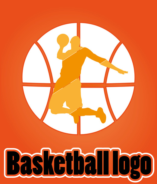 μπάσκετ λογότυπο - Διάνυσμα, εικόνα
