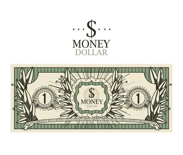 billet de dollar conception isolée
 - Vecteur, image