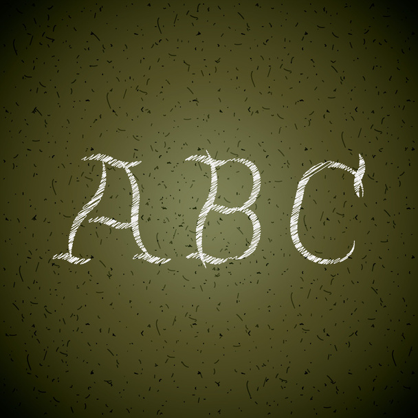 αλφάβητο, γραμμένη στο σχέδιο πινάκων κιμωλίας - Διάνυσμα, εικόνα