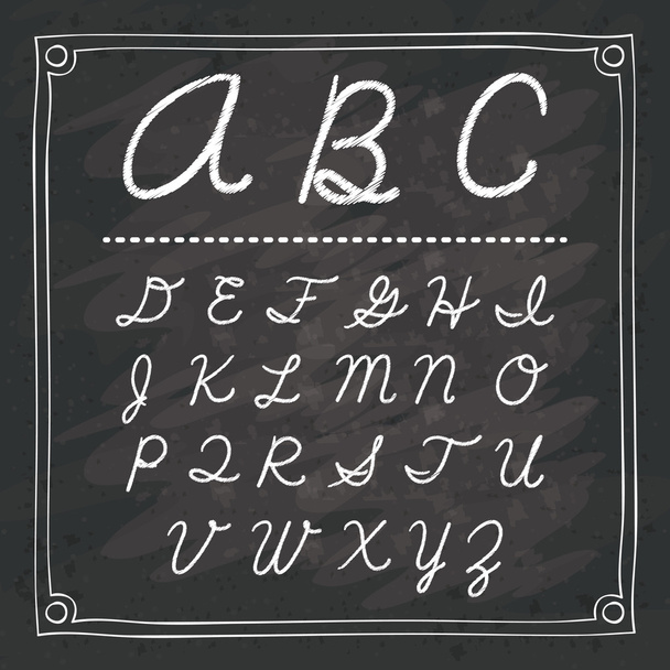 алфавит написан на дизайне доски
 - Вектор,изображение