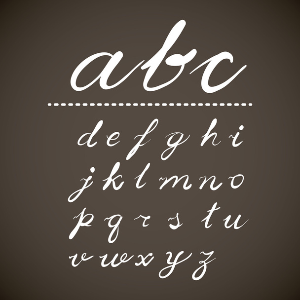 alfabet napisał na tablicy projekt - Wektor, obraz