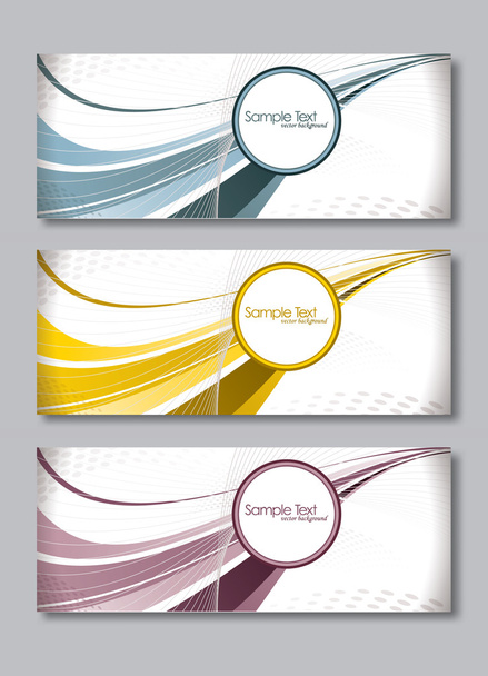 Set of Three Banners. Abstract Vector Headers. - Vecteur, image
