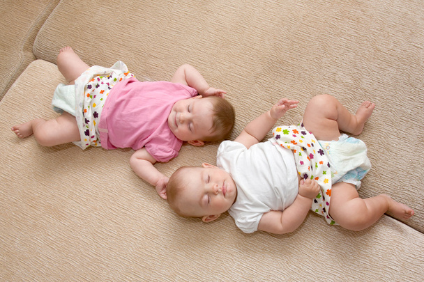 Twins baby girls sleeping - Photo, Image