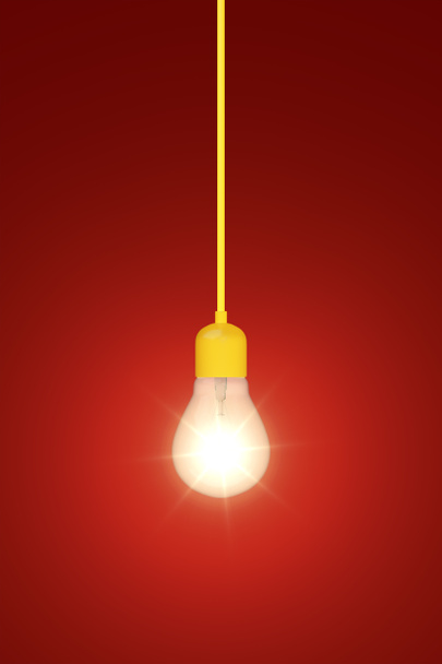  Лампочка на червоному тлі
 - Фото, зображення