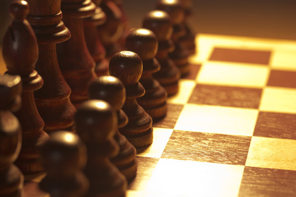 Tablero de ajedrez con juego en juego
 - Foto, imagen